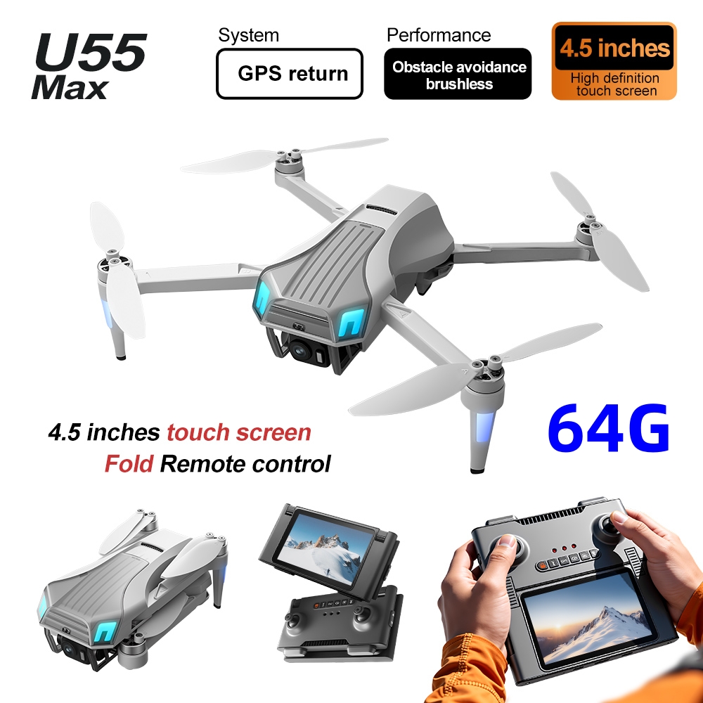 Drone Gimbal 3 Axis - NCZOBOE U55 Оптический GPS-дрон с 4K