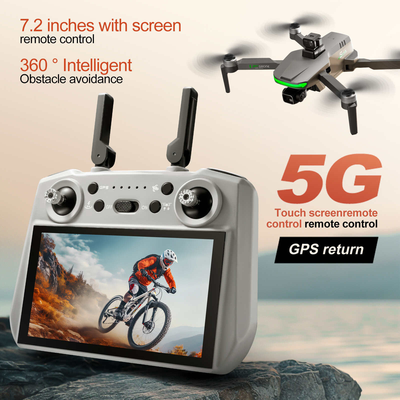 Дрон S155 MAX с GPS, Wi-Fi, FP – обзор и цена Drone Gimbal 3 Axis